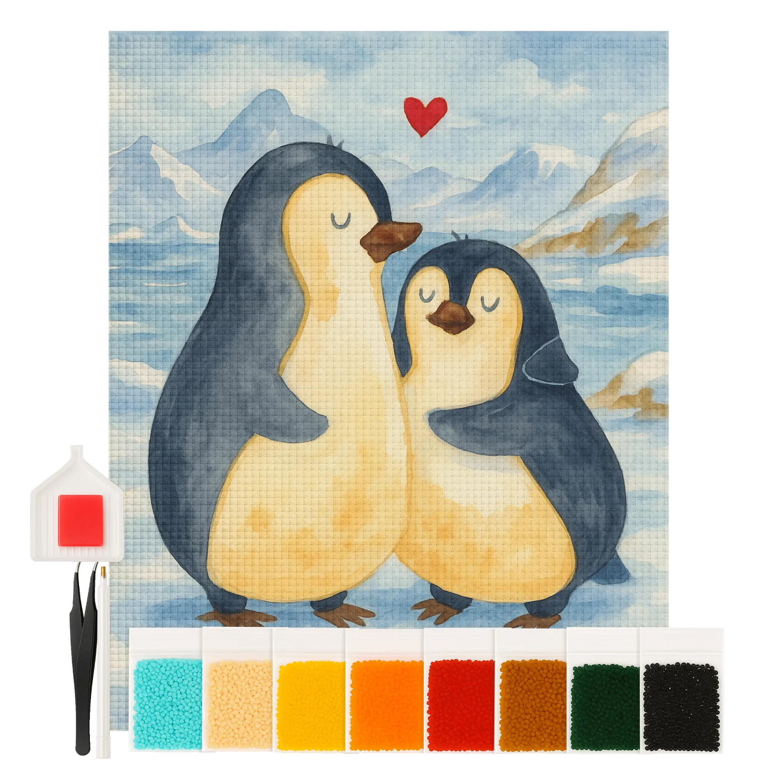 Diamond Painting - penguin hugging by Mr. & Mrs. Panda