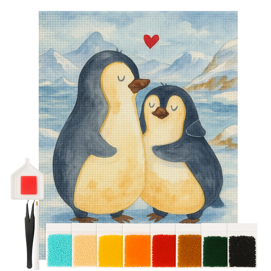 Diamond Painting - penguin hugging by Mr. & Mrs. Panda