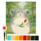 Diamond Painting - Chinchilla with flower by Mr. & Mrs. Panda
