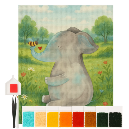 Diamond Painting - Elephant & Bee by Mr. & Mrs. Panda