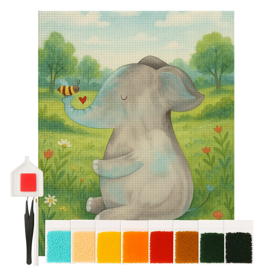 Diamond Painting - Elephant & Bee by Mr. & Mrs. Panda