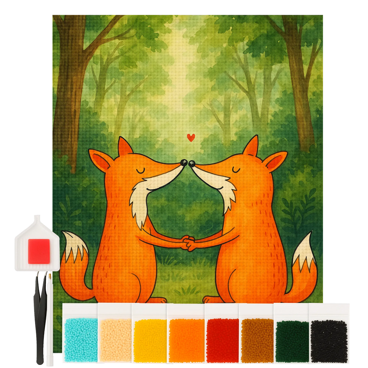 
Diamond Painting - Foxes in love by Mr. & Mrs. Panda