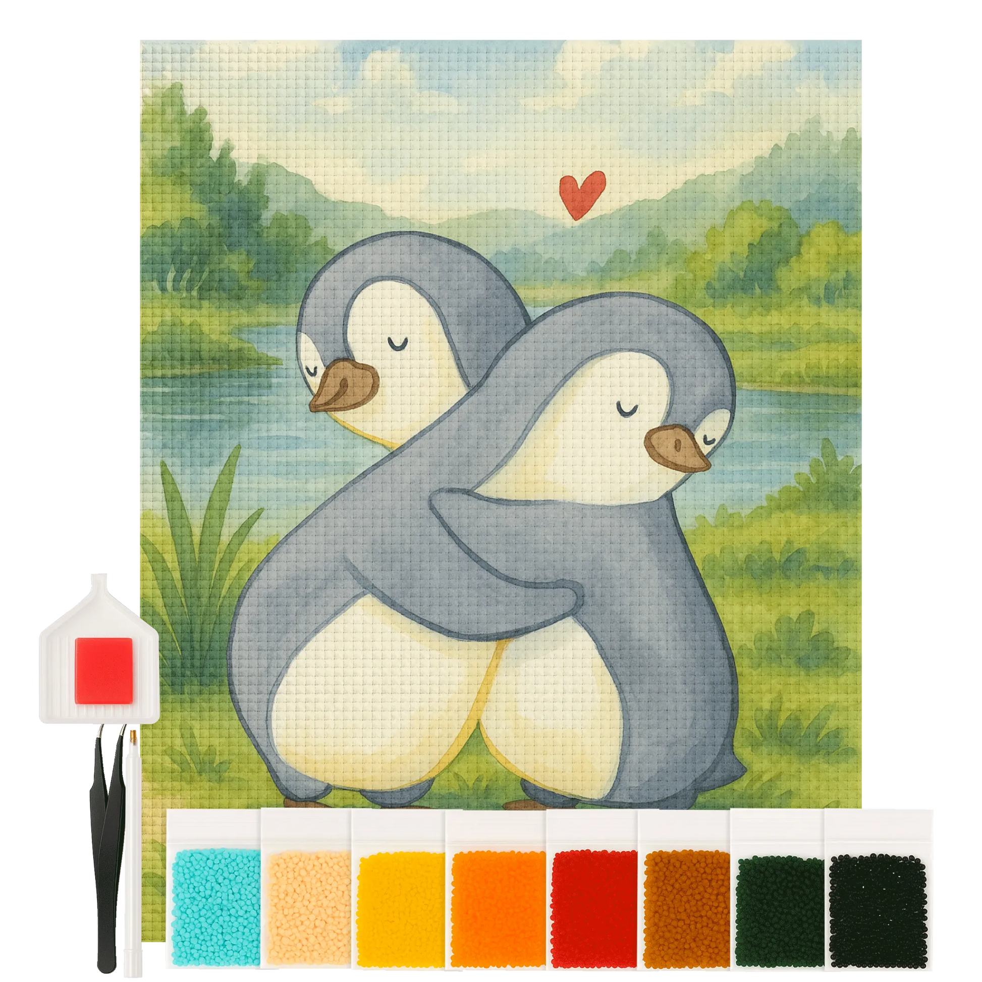 Diamond Painting - Penguins cuddle by Mr. & Mrs. Panda