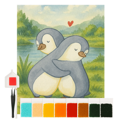 Diamond Painting - Penguins cuddle by Mr. & Mrs. Panda