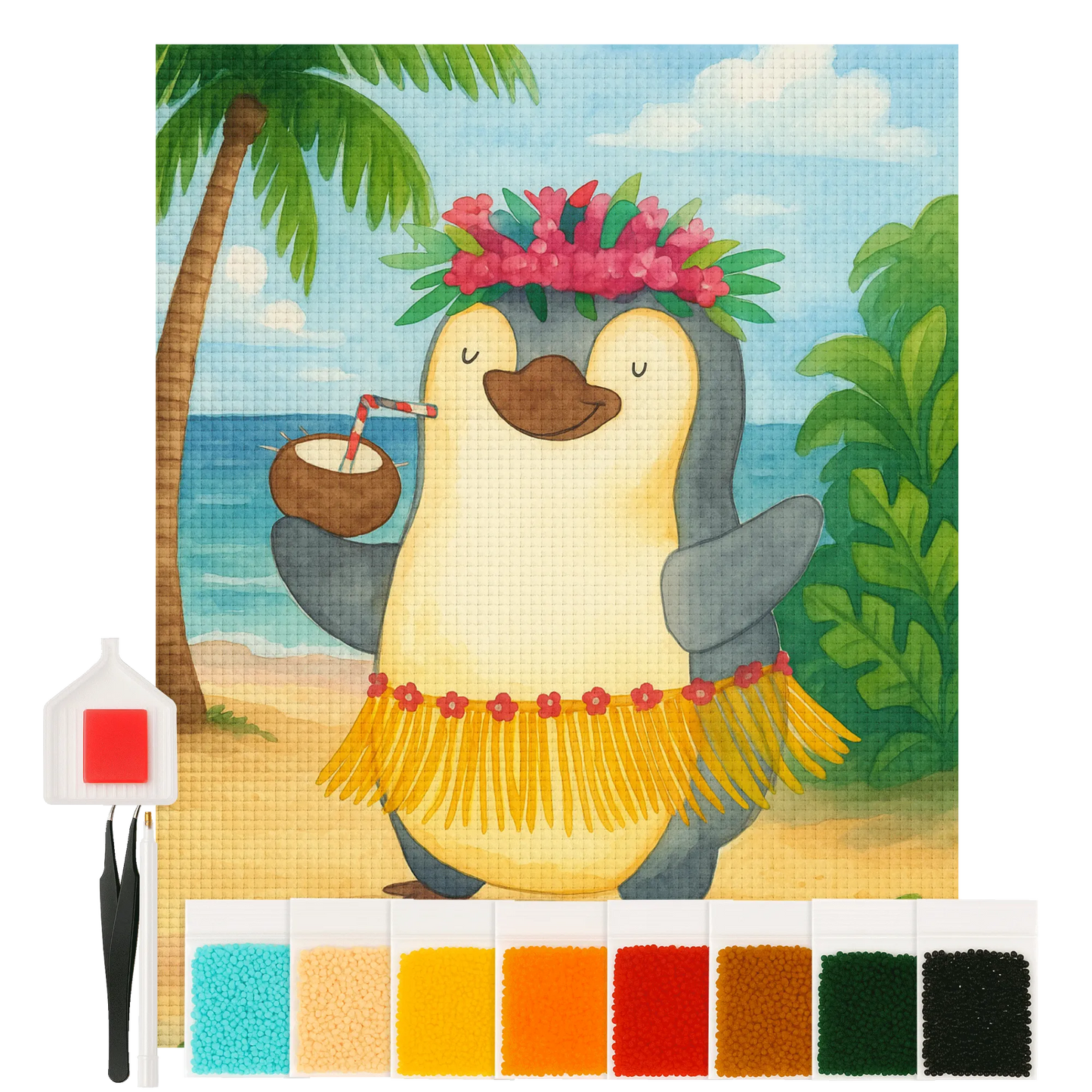 Diamond Painting - Penguin coconut by Mr. & Mrs. Panda