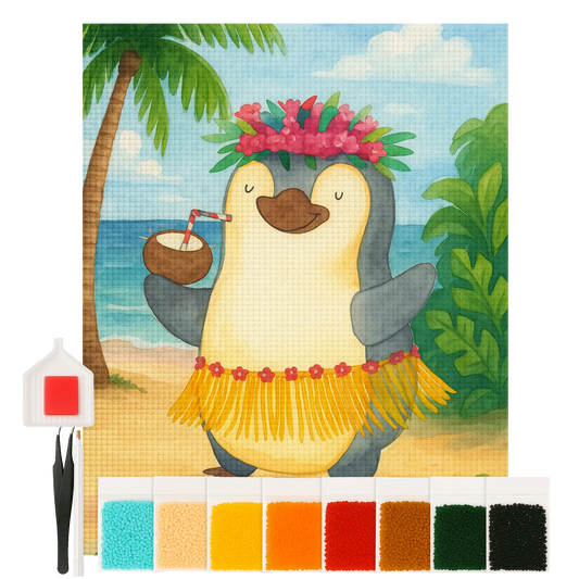 Diamond Painting - Penguin coconut by Mr. & Mrs. Panda
