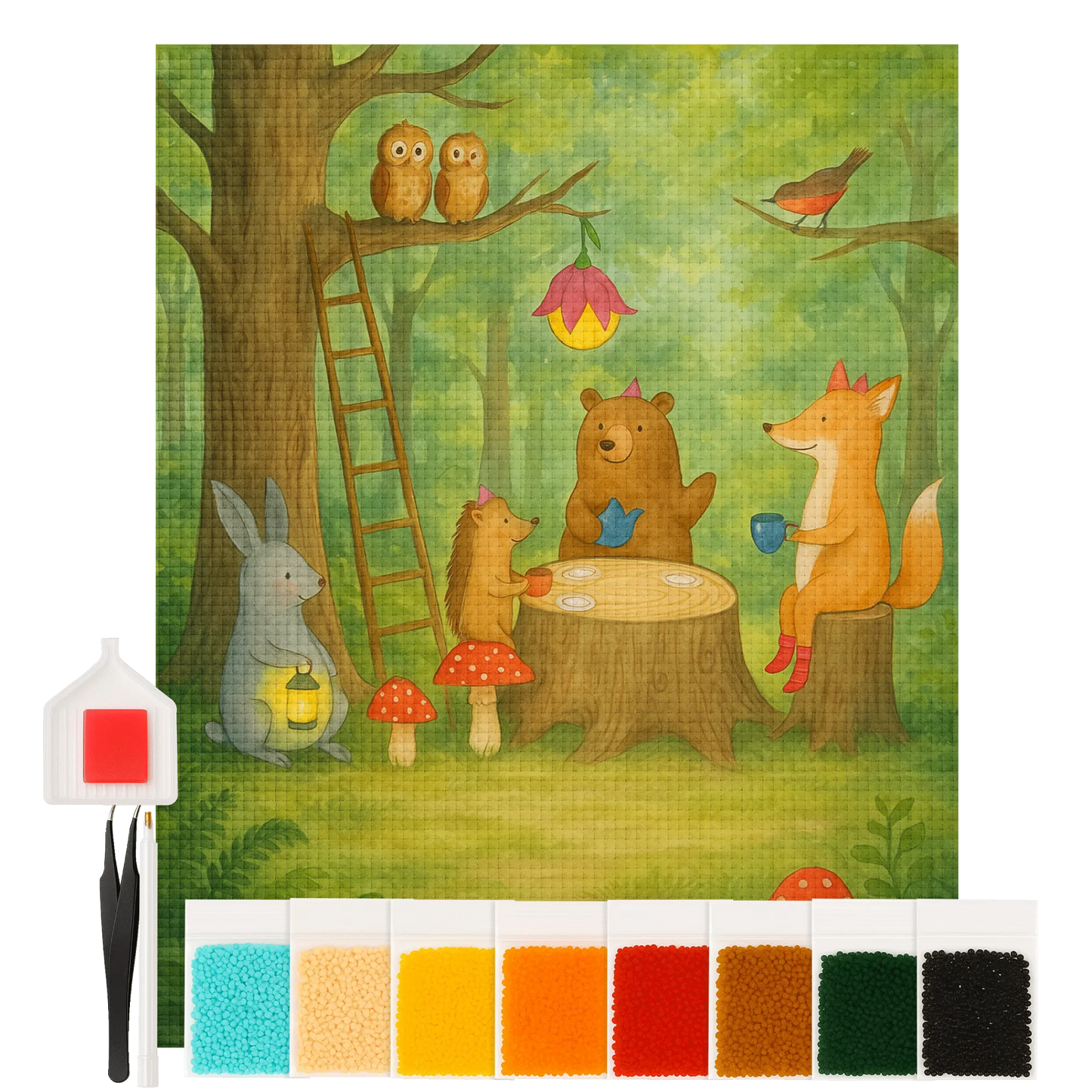 Diamond Painting - Forest animals picnic by Mr. & Mrs. Panda