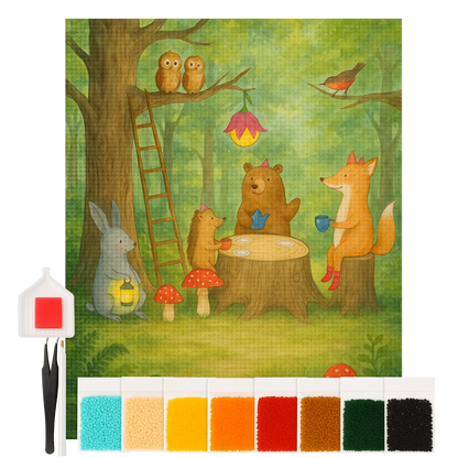 Diamond Painting - Forest animals picnic by Mr. & Mrs. Panda