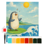 Diamond Painting - Penguin Surfer by Mr. & Mrs. Panda
