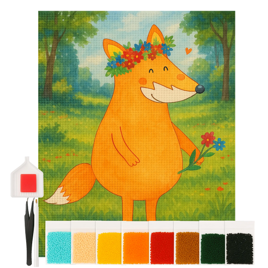Diamond Painting - Fox flower love by Mr. & Mrs. Panda