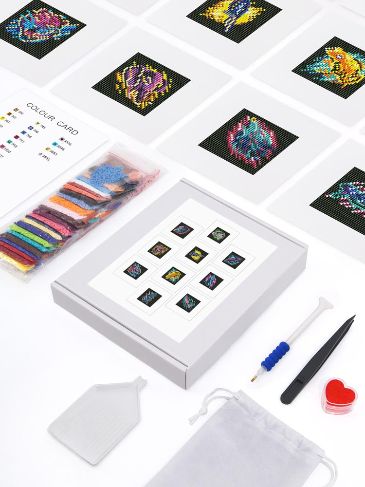 Diamond Painting - 12 Mini-Paintings | Animal community