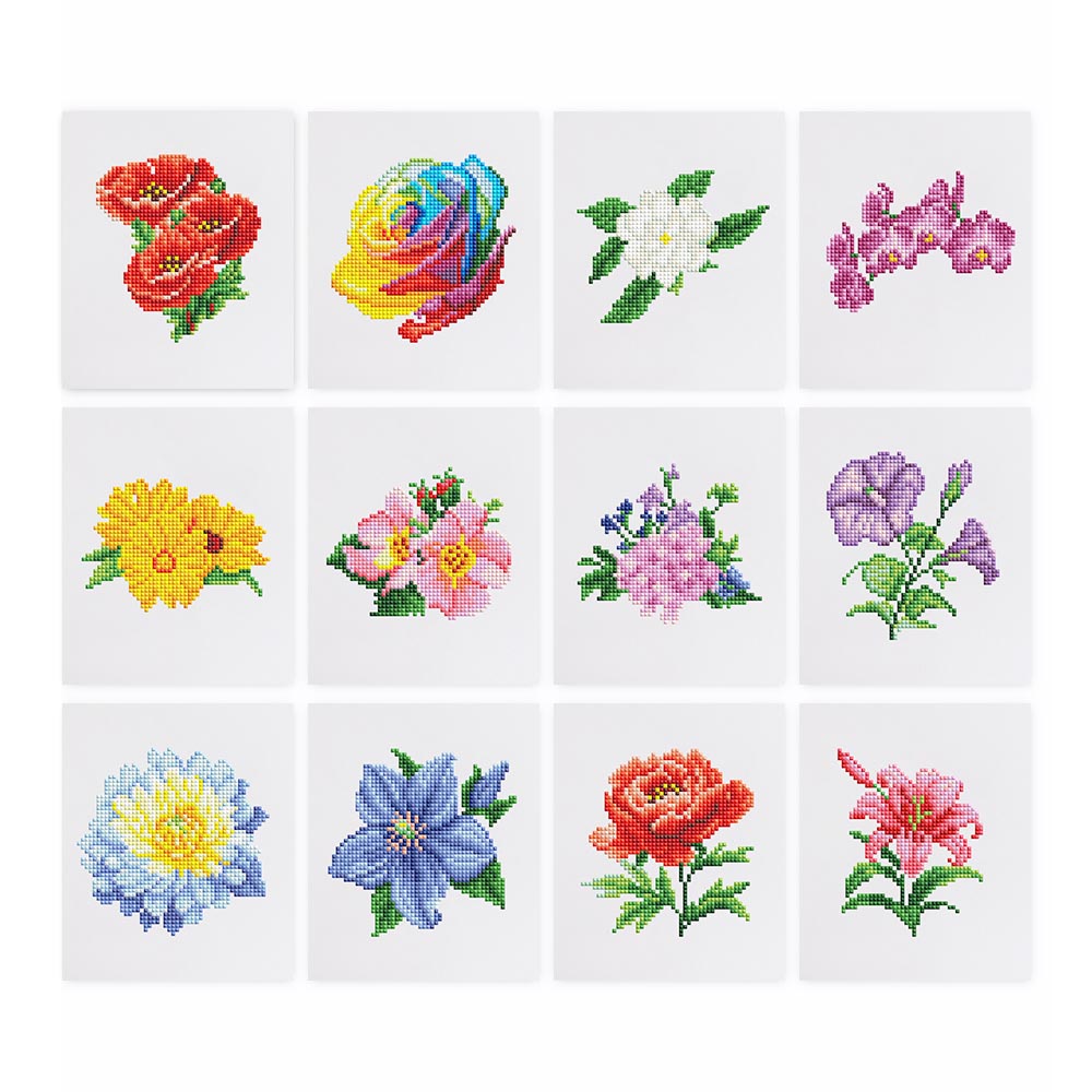 
Diamond Painting - 12 Mini-Paintings | Flowergram Bundle