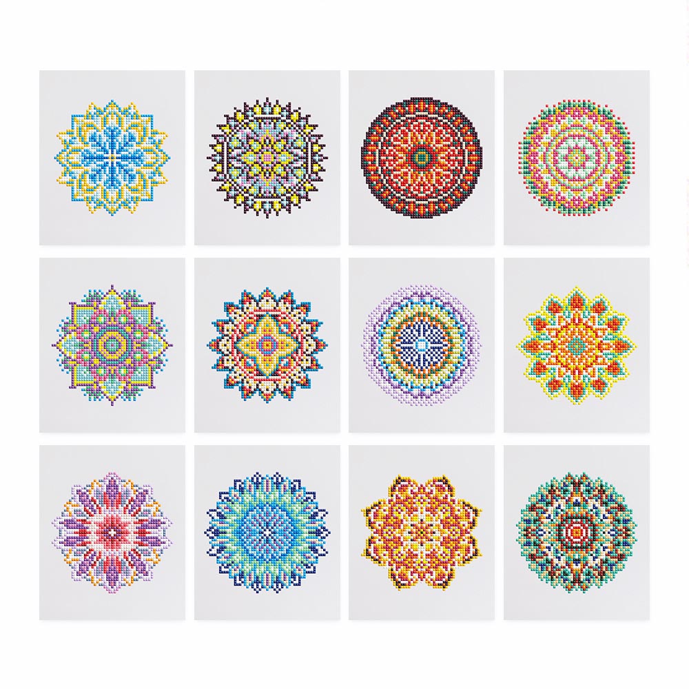 
Diamond Painting - 12 Mini-Paintings | Mandala Paradise