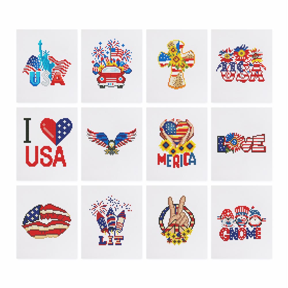 
Diamond Painting - 12 Mini-Paintings | We Love America