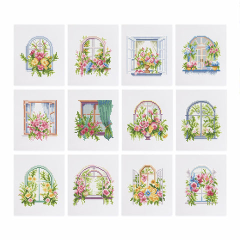 Diamond Painting - 12 Mini-Paintings | Where Flowers Meet the Light