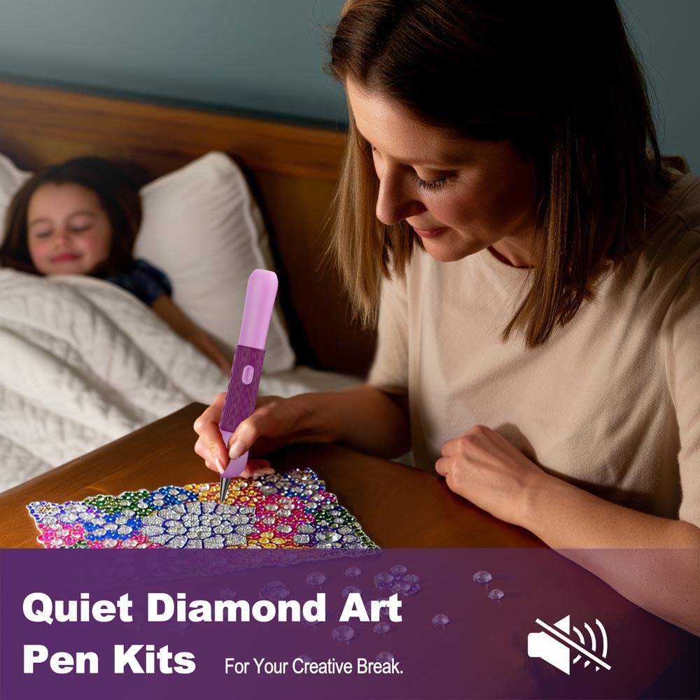 Electric Diamond Painting Pen – SilentPro™ – Ultra-Quiet, Rechargeable, and Adhesive-Free
