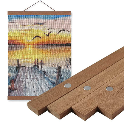 Magnetic Frame for Diamond Paintings – Wooden Poster Hanger