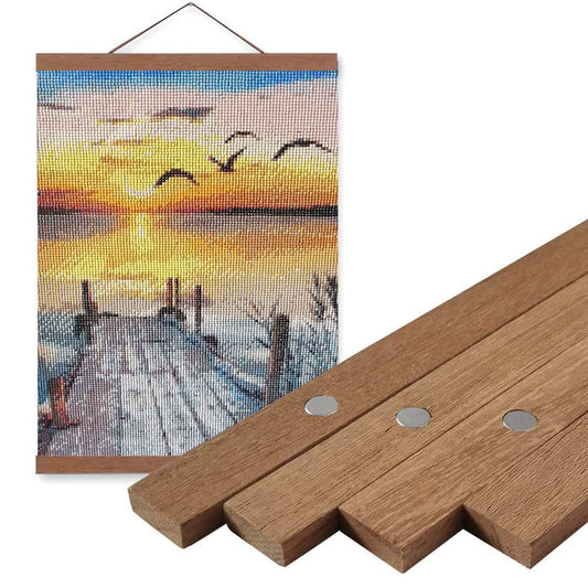 Magnetic Frame for Diamond Paintings – Wooden Poster Hanger