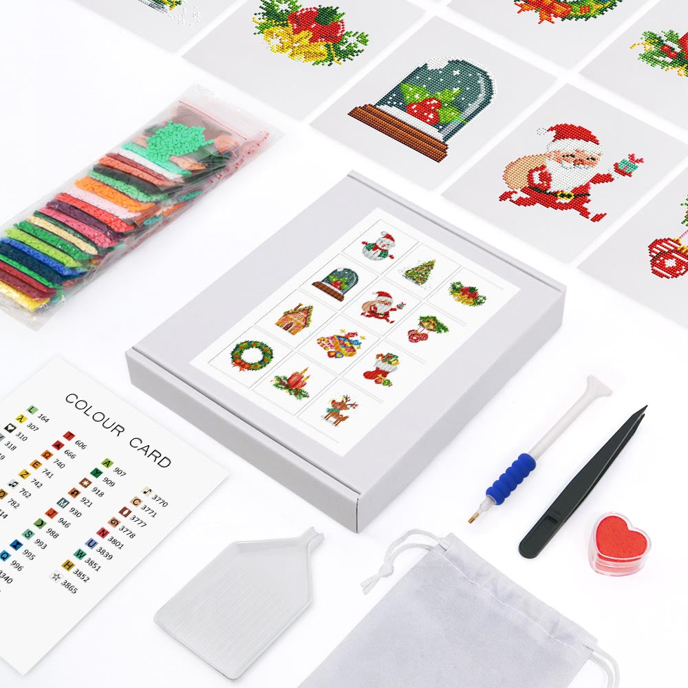 Diamond Painting - 12 Mini-Paintings | Christmas Set 3