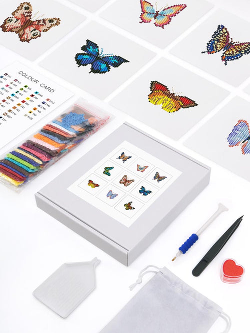 12 Mini-Paintings – Butterfly Set diamond painting kit – image 2