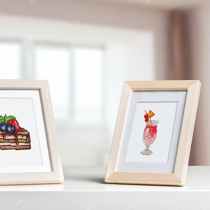 Diamond Painting - 6 Mini-Paintings | Cake & Drinks