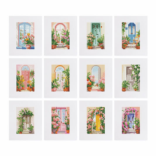 Diamond Painting - 12 Mini-Paintings | Beautiful Doors