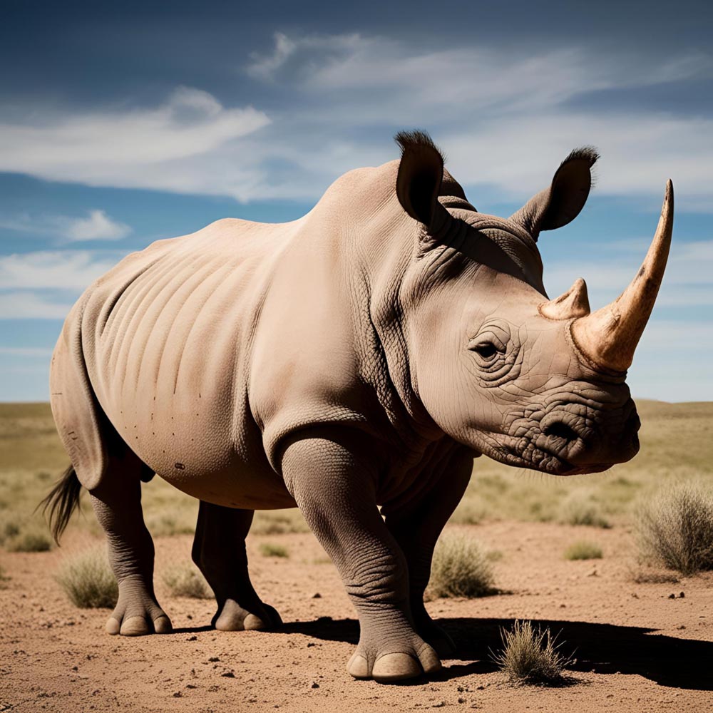 
Diamond Painting - Guardian of the Plains – Desert Rhino