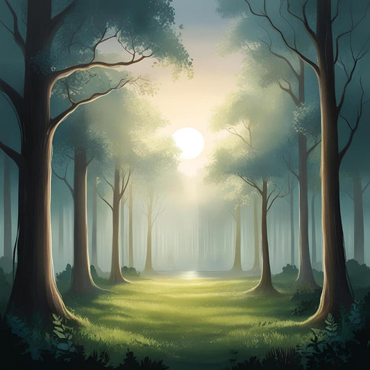 Diamond Painting - Tranquil Forest – Light and Peace