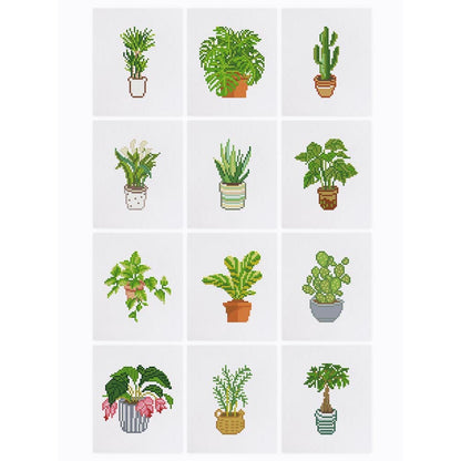 Diamond Painting - 12 Mini-Paintings | Botanical Minis