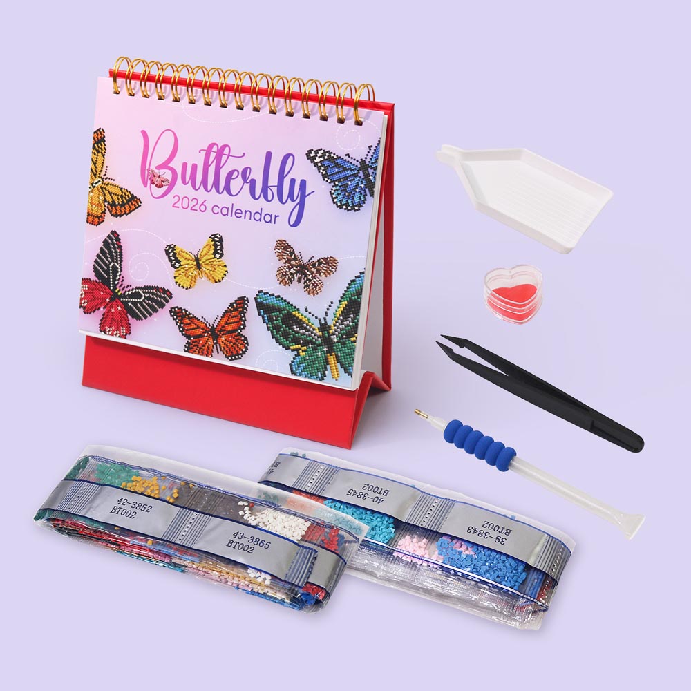 
Butterfly Calendar 2026 diamond painting kit – image 5
