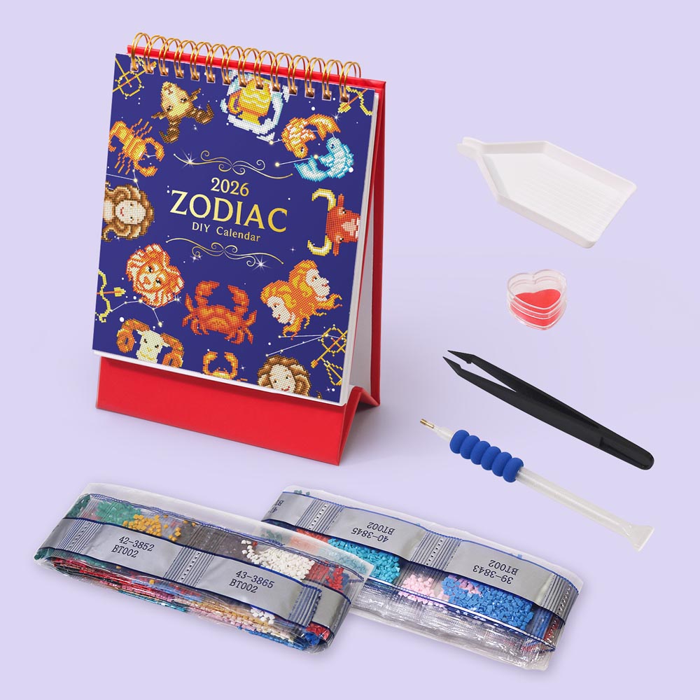 Diamond Painting – Zodiac Calendar 2026