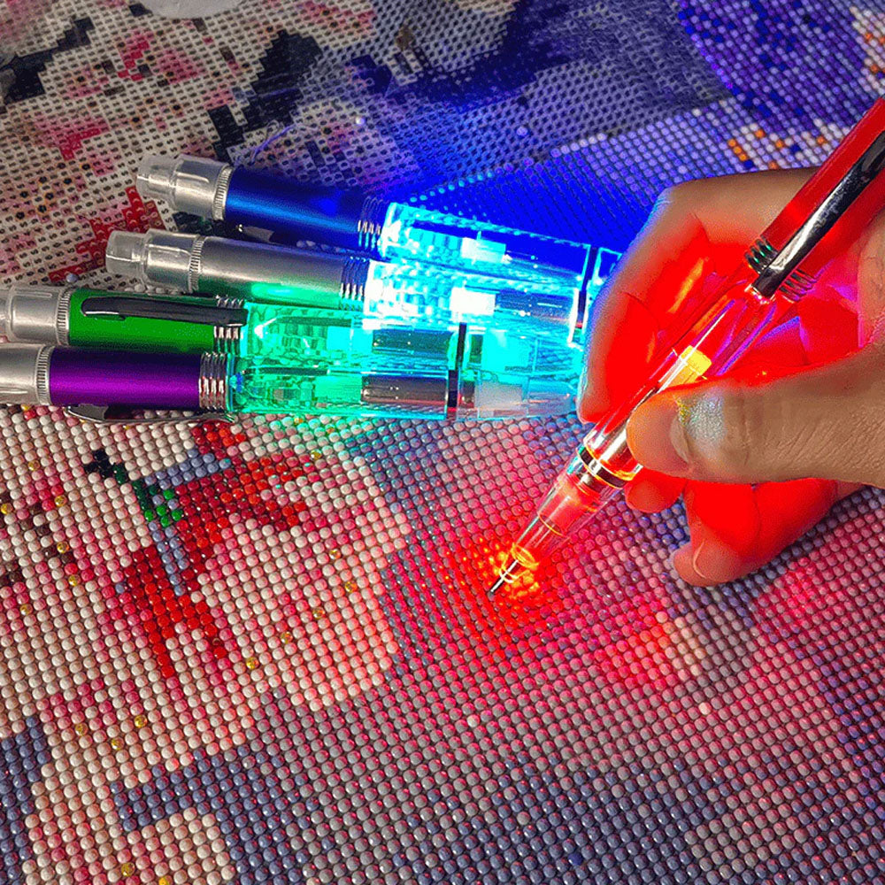 LED Diamond Painting Pen – 5 Colors (Batteries Included) – image 3
