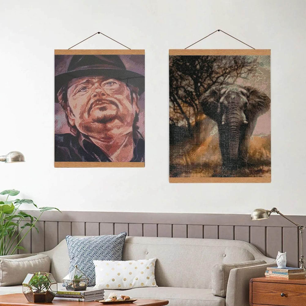 Magnetic Frame for Diamond Paintings – Wooden Poster Hanger