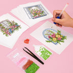 12 Mini-Paintings – Where Flowers Meet the Light diamond painting kit – image 4