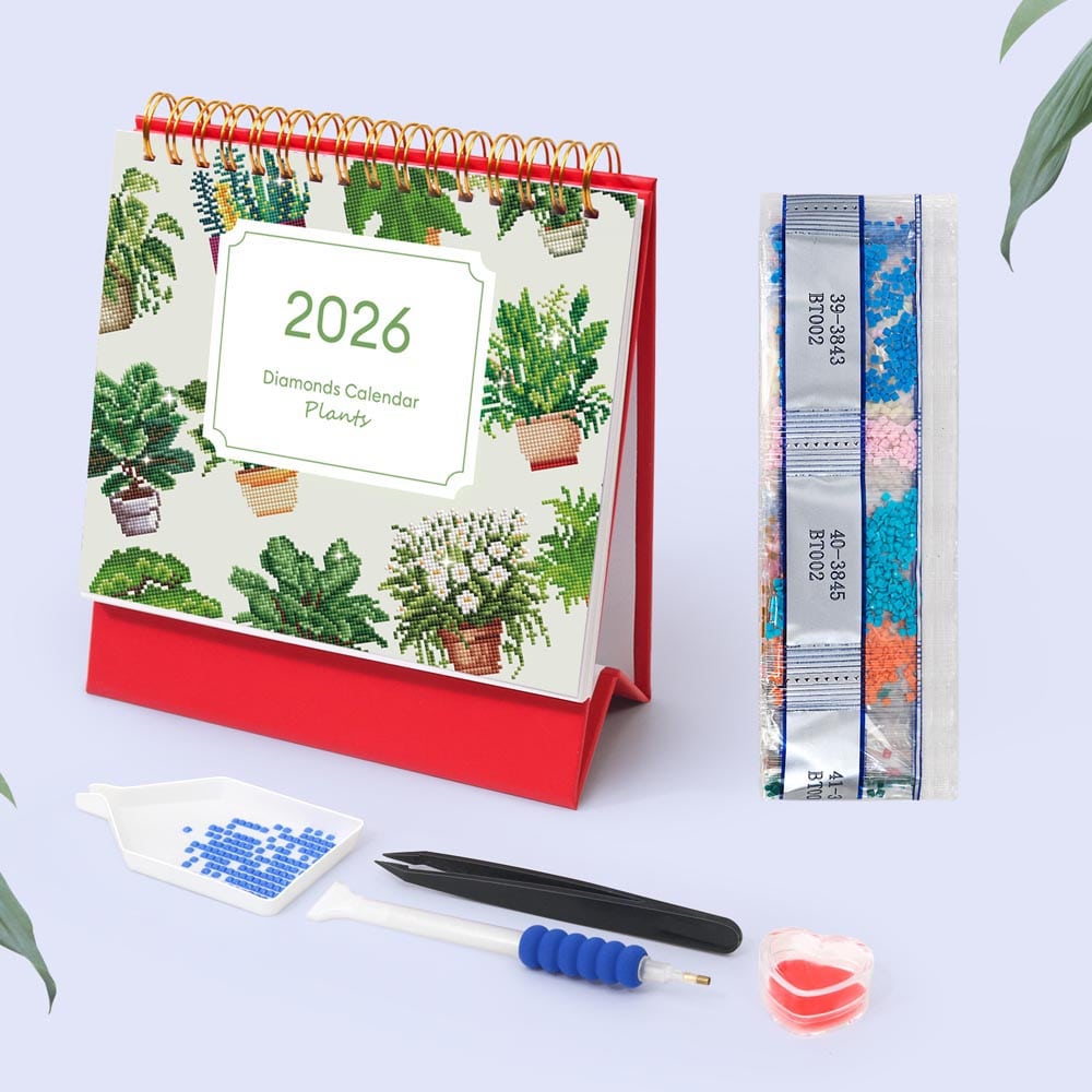
Plant Lover's Calendar 2026 diamond painting kit – image 5