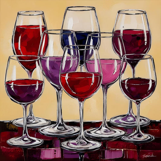 Diamond Painting - Wine Symphony – A Toast in Color