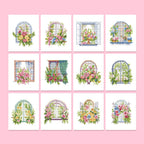 12 Mini-Paintings – Where Flowers Meet the Light diamond painting kit – image 5