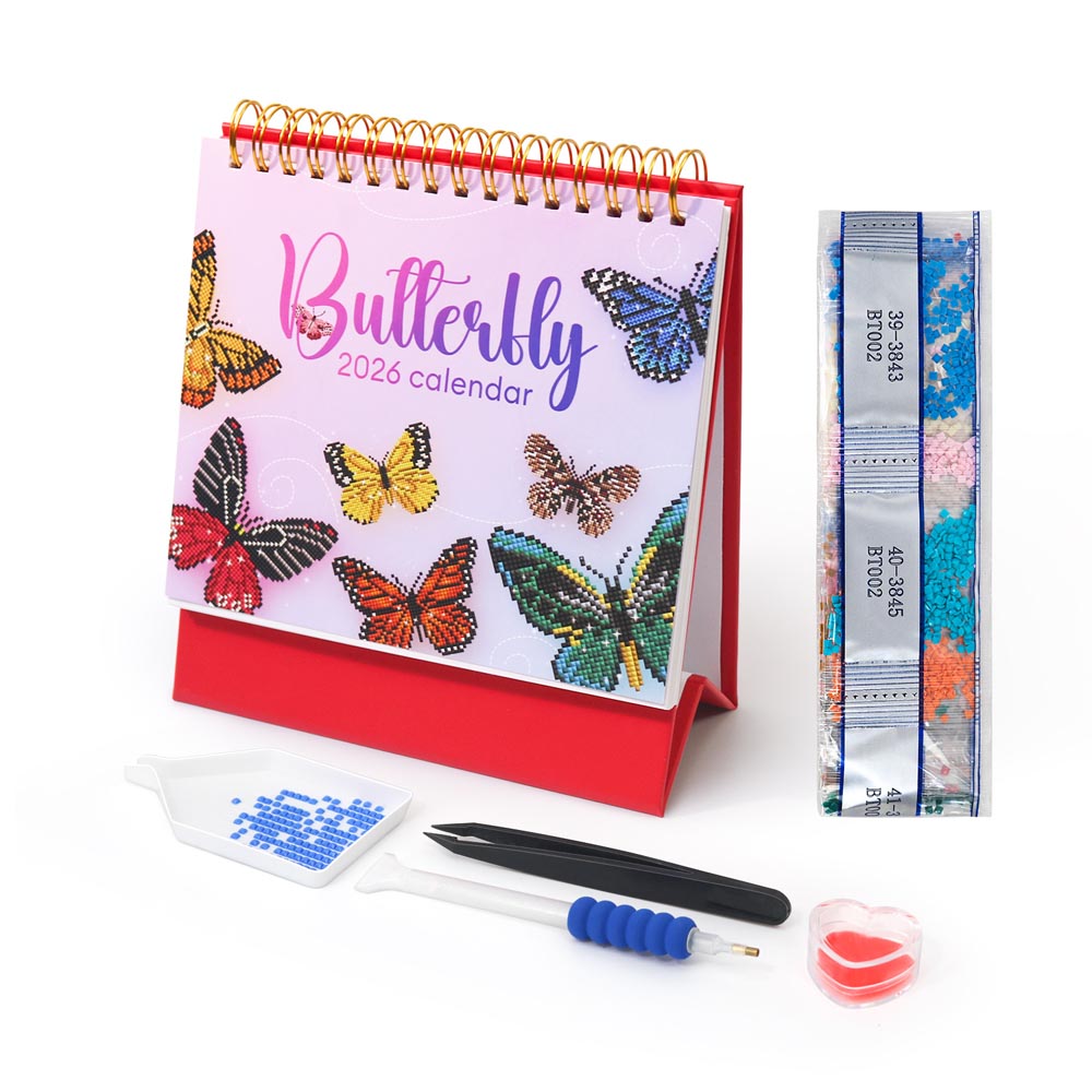 Butterfly Calendar 2026 diamond painting kit – image 6