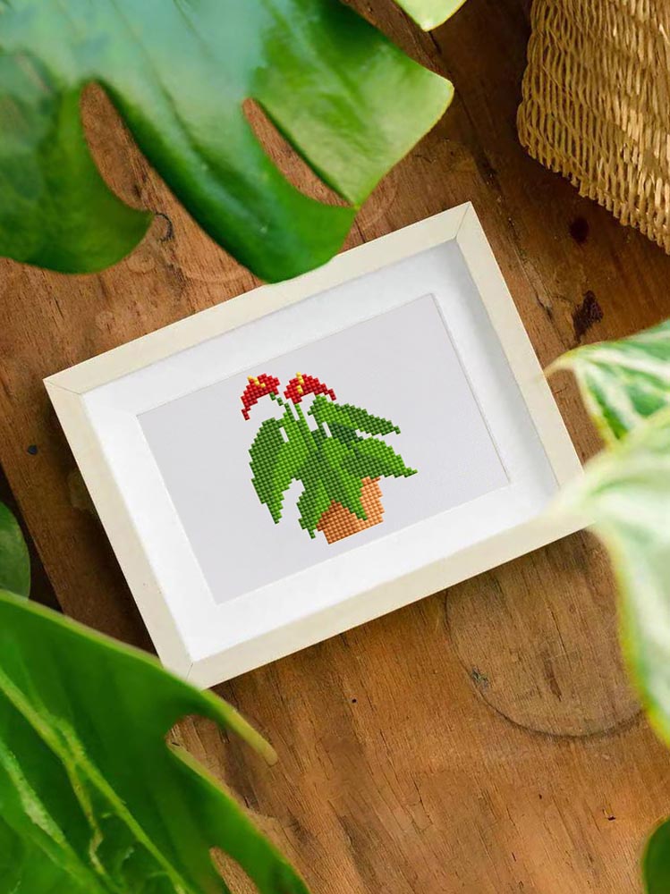 Diamond Painting - 12 Mini-Paintings | Green Oasis In Miniature