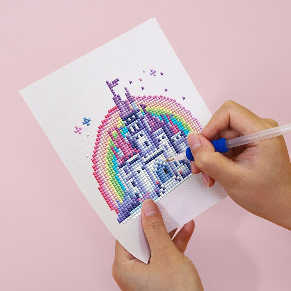 Diamond Painting - 12 Mini-Paintings | Unicorn Glitter Set