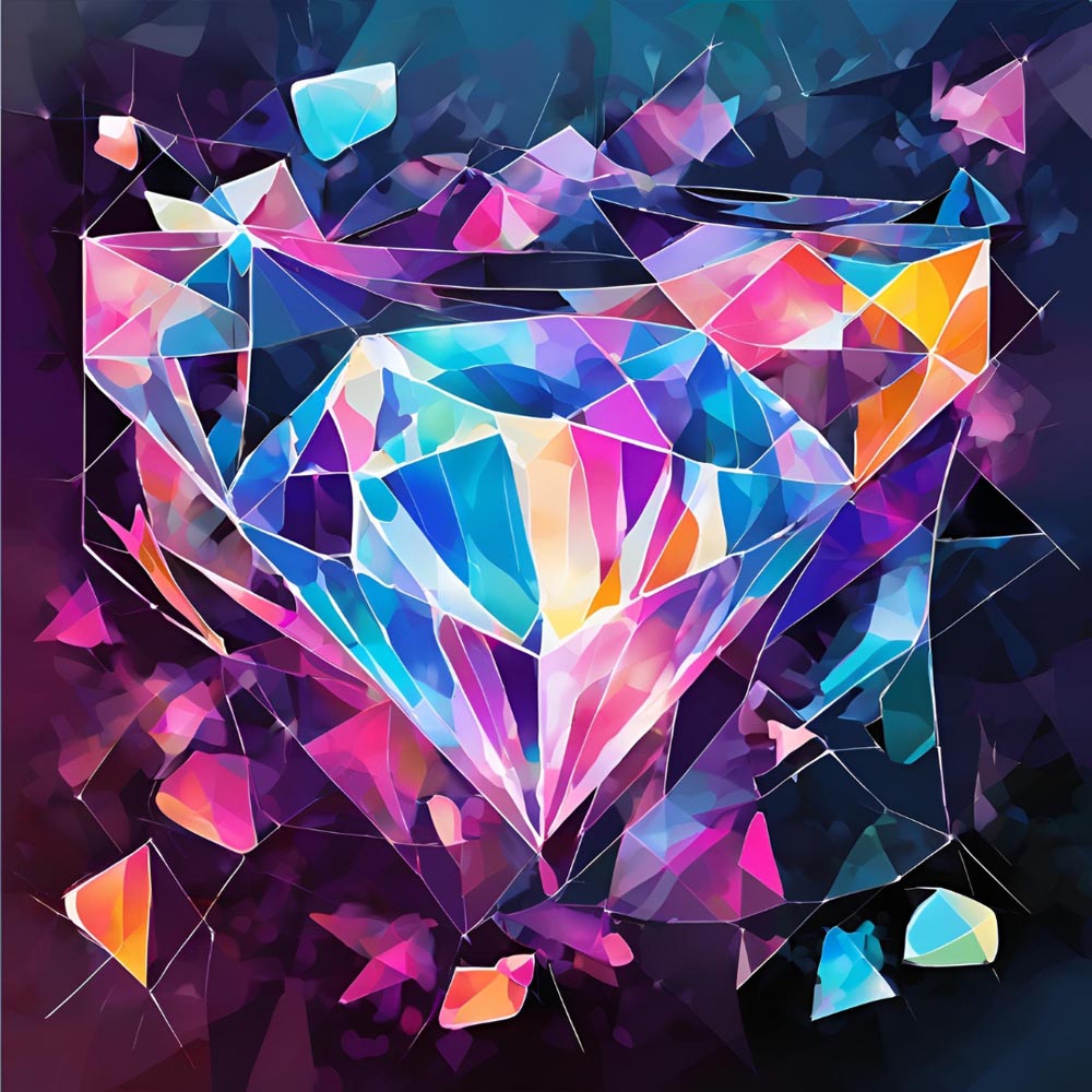 
Diamond Painting - Shattered Sparkle – Crystal in Motion