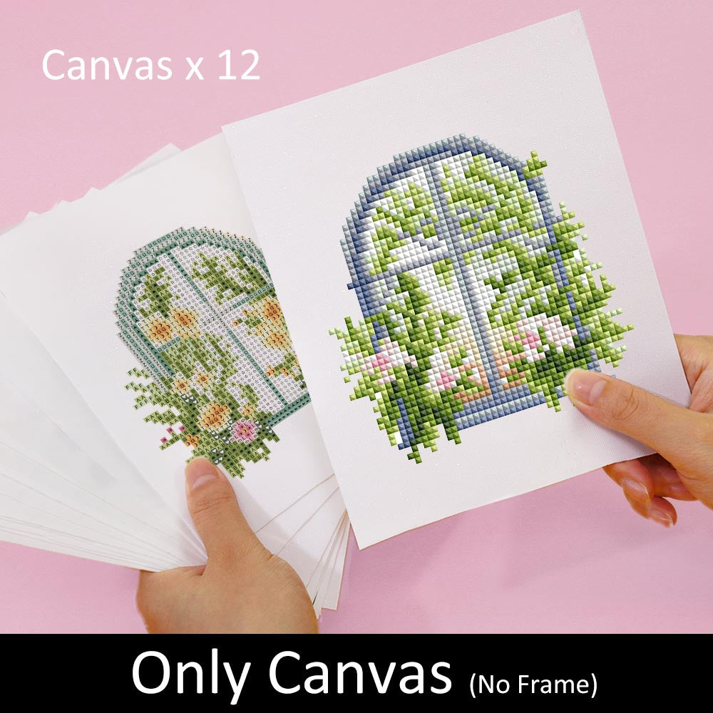 
12 Mini-Paintings – Where Flowers Meet the Light diamond painting kit – image 7