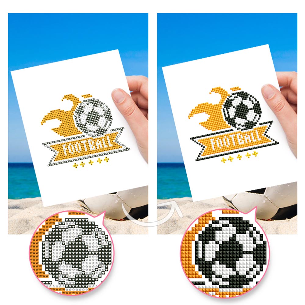 12 Mini-Paintings – Soccer Set diamond painting kit – image 6