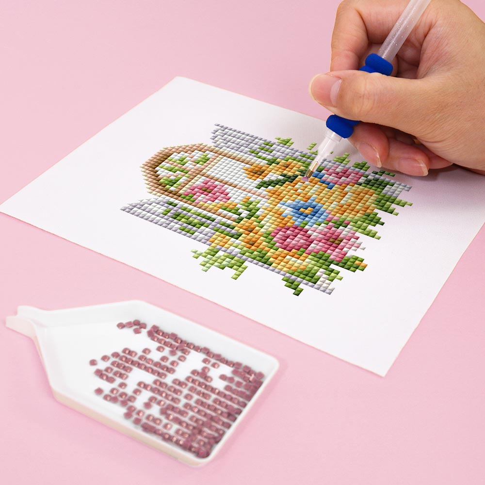 
12 Mini-Paintings – Where Flowers Meet the Light diamond painting kit – image 8