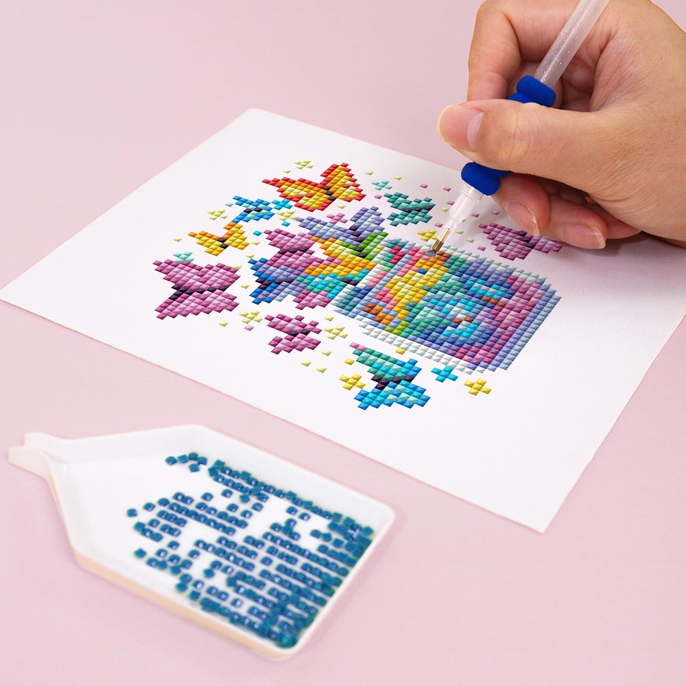 Diamond Painting - 12 Mini-Paintings | Unicorn Glitter Set