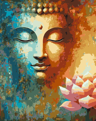 Abstract Buddha Face diamond painting kit