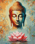 Buddha and Pink Lotus diamond painting kit