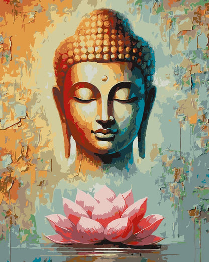 Diamond Painting - Buddha and Pink Lotus