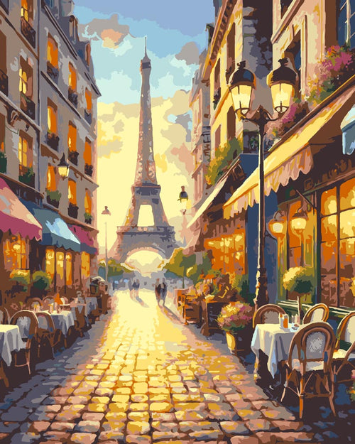 Paris Eiffel Street diamond painting kit
