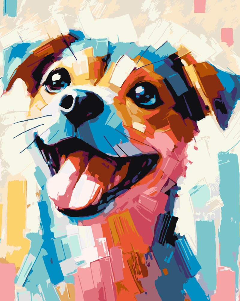 
Happy Dog Portrait diamond painting kit